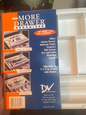 The More Drawer Organizer White Adjustable Drawer Organizer. Drawer doubler